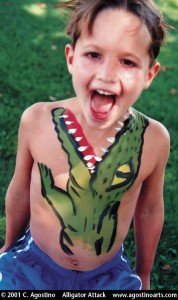 body_painting_Alligator Attack_ agostinoarts