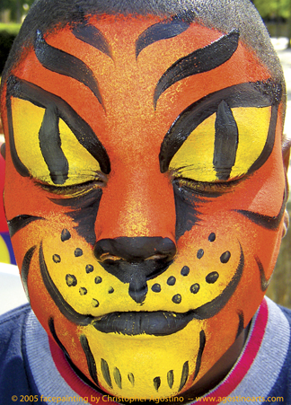 face painting tiger simple